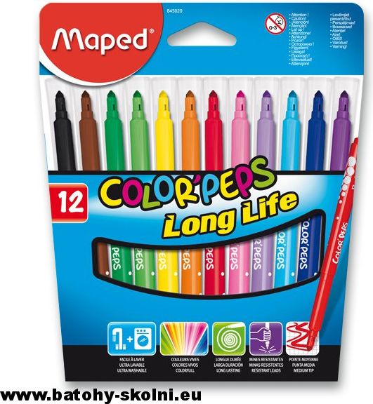 Dětské fixy Maped Color Peps 12 barev - obrázek 1