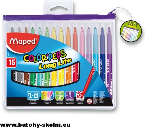 Dětské fixy Maped Color Peps 15 barev - obrázek 1
