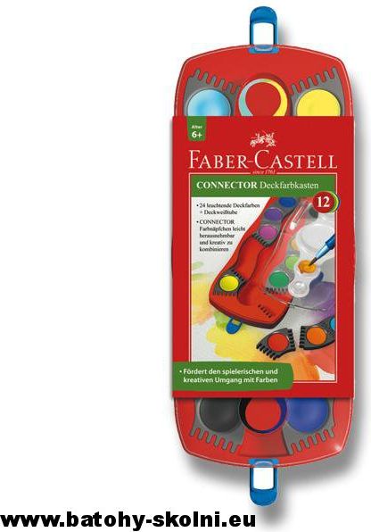 Vodové barvy Faber Castell 24 barev 24 mm - obrázek 1