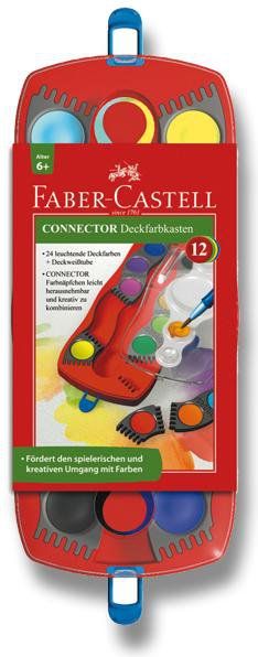 Vodové barvy Faber Castell 12 barev 24 mm - obrázek 1