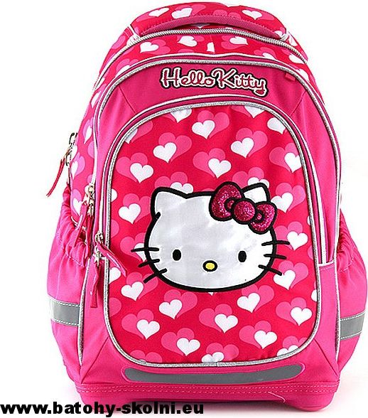 Školní batoh Target Hello Kitty červeno bílé srdíčka - Doprava Zdarma - obrázek 1