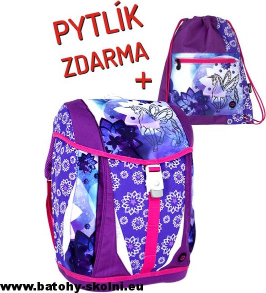 Školní batoh-aktovka Bagmaster Polo 6 A Jednorožec - Doprava a pytlík Zdarma - obrázek 1