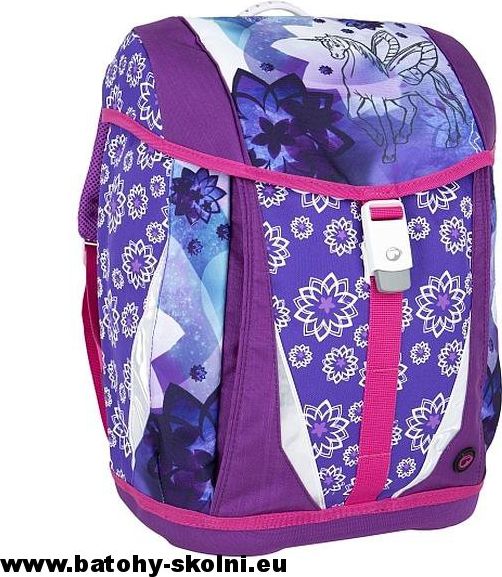 Školní batoh-aktovka Bagmaster Polo 6 A Jednorožec - Doprava a pytlík Zdarma - obrázek 2