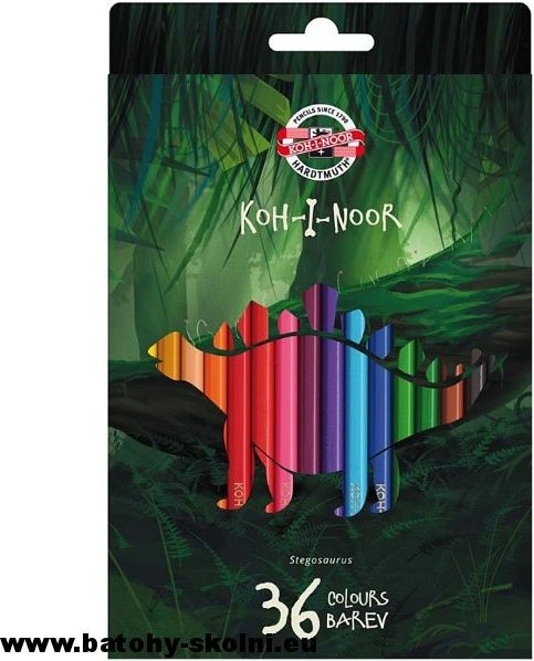 Školní pastely Koh-i-noor Dino souprava 36 barev 3595 - obrázek 1