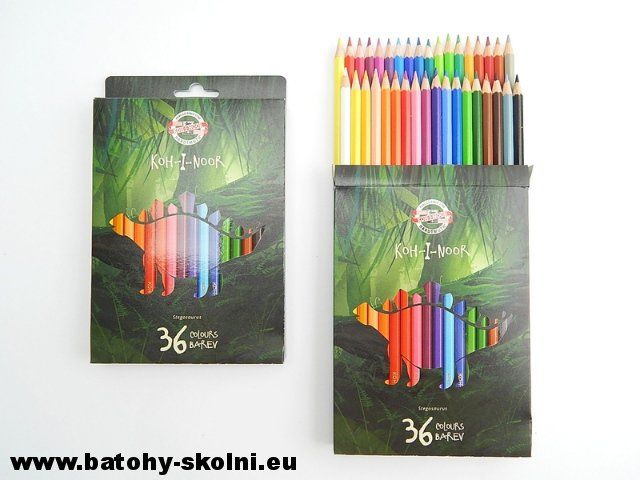 Školní pastely Koh-i-noor Dino souprava 36 barev 3595 - obrázek 3