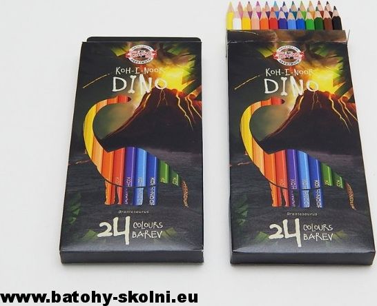 Školní pastely Koh-i-noor Dino souprava 24 barev 3594 - obrázek 3