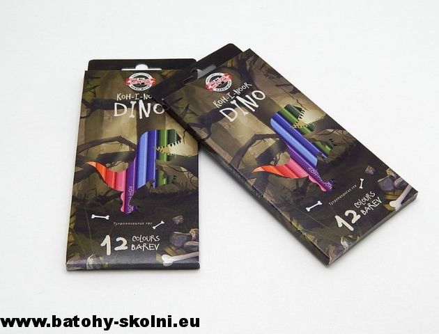 Školní pastely Koh-i-noor Dino souprava 12 barev 3592 - obrázek 3