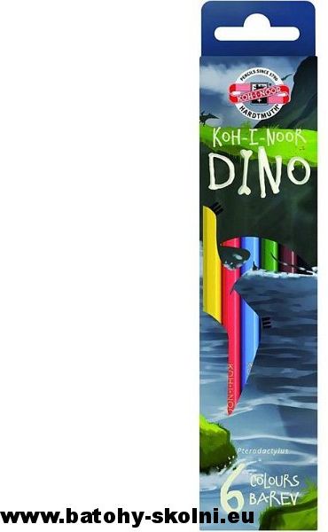 Školní pastely Koh-i-noor Dino souprava 6 barev 3591 - obrázek 1
