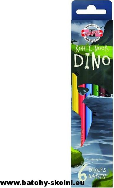 Školní pastely Koh-i-noor Dino souprava 6 barev 3591 - obrázek 2
