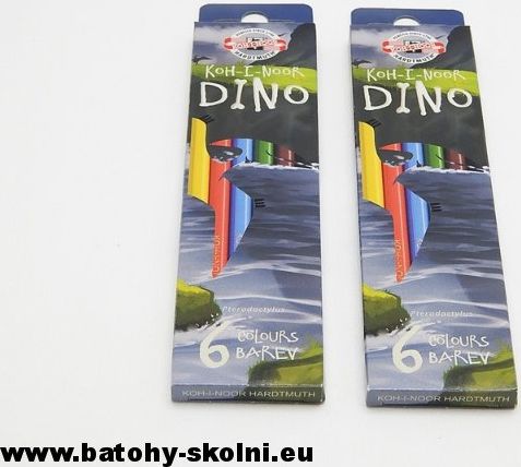 Školní pastely Koh-i-noor Dino souprava 6 barev 3591 - obrázek 3