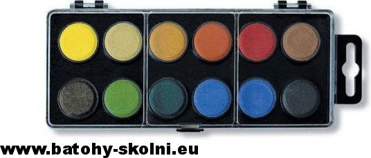 Vodové barvy Koh-i-noor 22.5 mm malé 172531 - 12 barev - obrázek 1