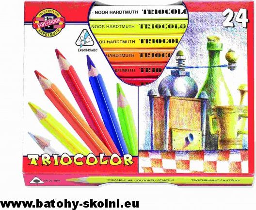 Trojhranné silné pastelky Koh-i-noor 3154-24 barev > varianta 1 - obrázek 1