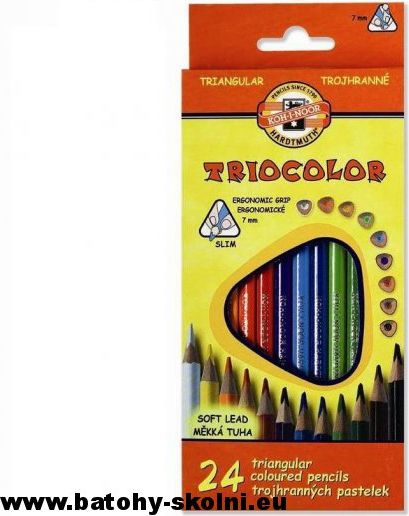 Trojhranné pastelky Koh-i-noor 3134-24 barev - obrázek 1