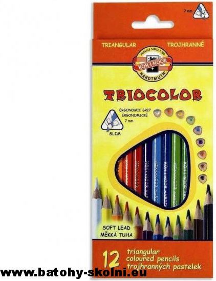 Trojhranné pastelky Koh-i-noor 3132-12 barev - obrázek 1