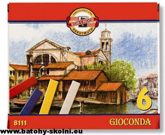 Olejové školní mastné křídy Gioconda 8111-6 barev - obrázek 1