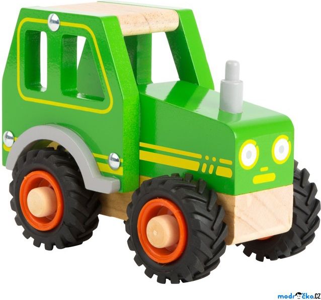 Auto - Traktor zelený dřevěný (Legler) - obrázek 1