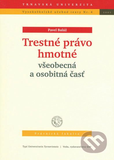Trestné právo hmotné - Pavel Baláž - obrázek 1