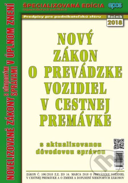 Nový Zákon o prevádzke vozidiel v cestnej premávke - - obrázek 1