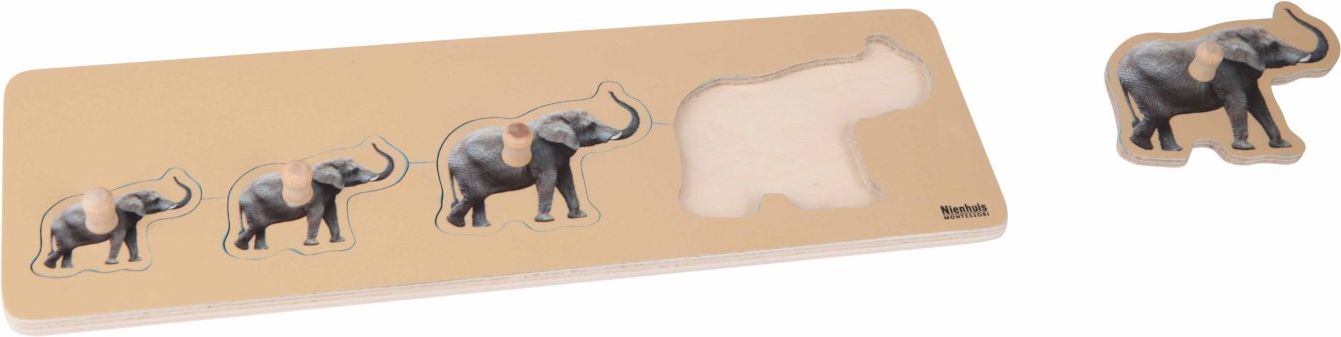 Puzzle pro nejmenší: 4 sloni - obrázek 1