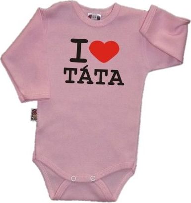 Body dl. rukáv Kolekce I LOVE TÁTA sv. růžové - 92 (18-24m) - obrázek 1