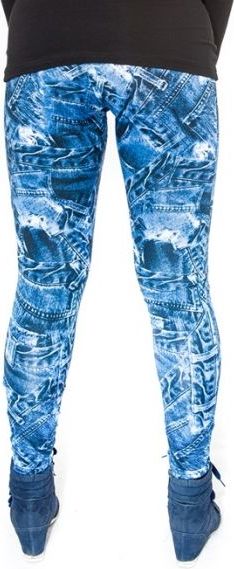 Těhotenské legíny Be MaaMaa - JEANS - S/M - obrázek 2