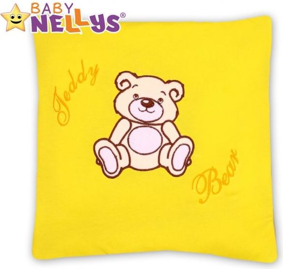 Polštářek 40x40 TEDDY BEAR Baby Nellys - žlutý - obrázek 1