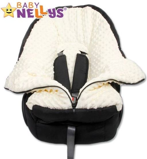 Fusák nejen do autosedačky Baby Nellys ® MINKY - růžový, amarant - obrázek 7