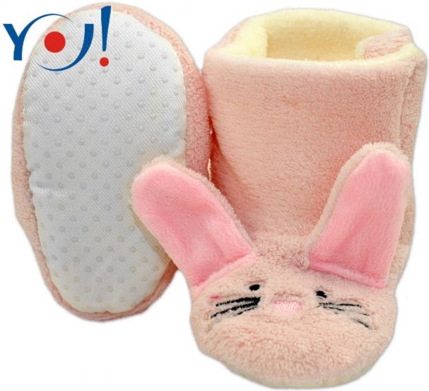 Zimní botičky/capáčky polar YO! - Králiček - sv. růžové - 12/18měsíců