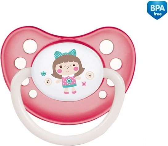 Dudlík anatomický Canpol Babies 18m+ C, Toys - panenka růžová - obrázek 1