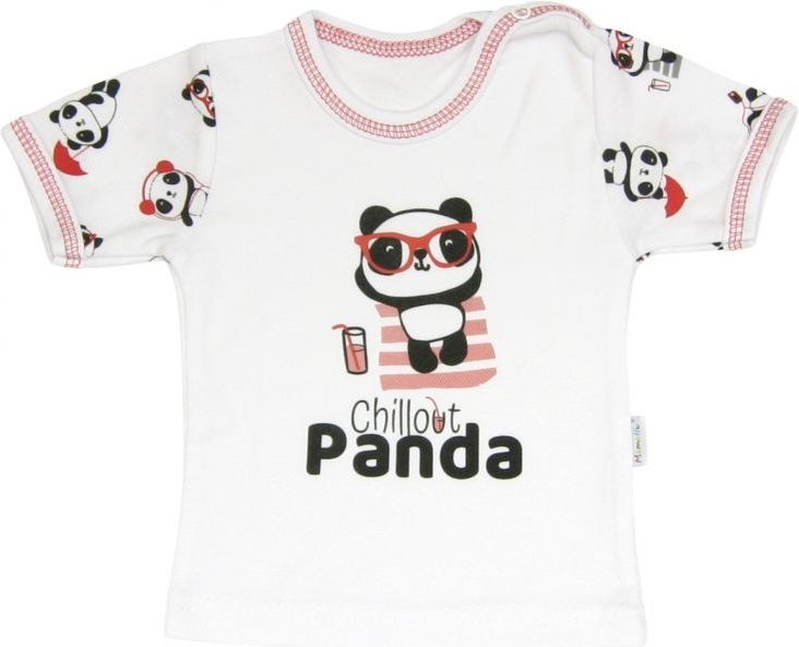 Bavlněné tričko Panda - krátký rukáv - 86 (12-18m) - obrázek 1