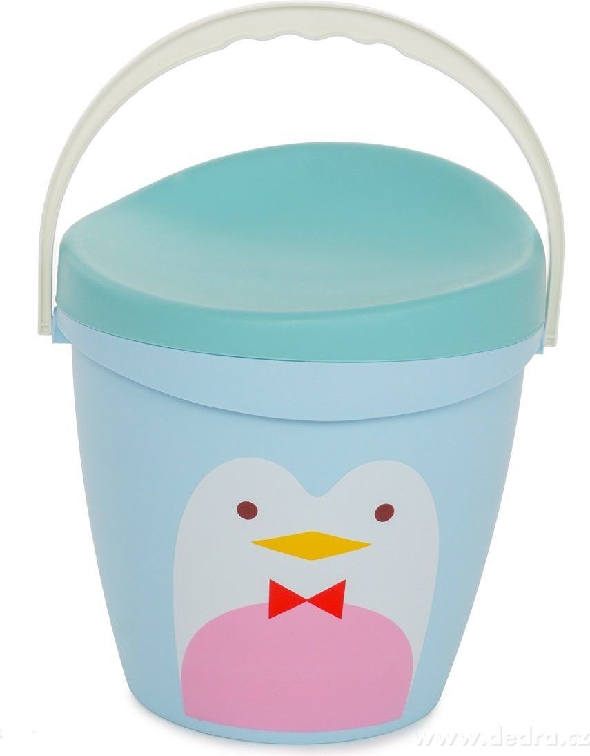 Dedra Plastový box/ sedátko Tučňák modro/zelené - obrázek 1