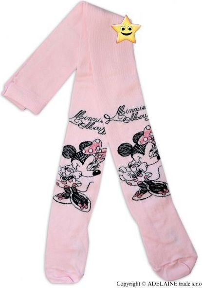 Bavlněné punčocháčky Disney Minnie - pudrově růžová 92/98 - obrázek 1