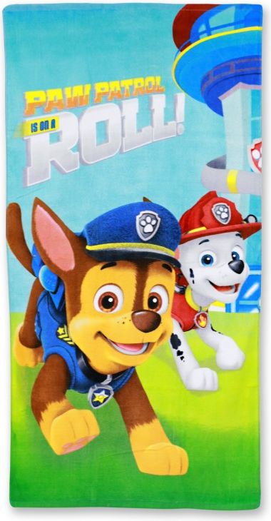 Setino - Dětská bavlněná osuška Tlapková patrola (Paw Patrol) - Chase a Marshall, 70 x 140 cm - obrázek 1
