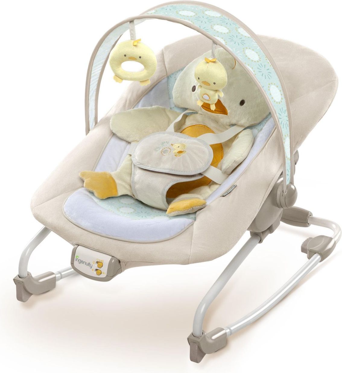 Bright Starts Houpátko vibrující s melodií Cuddles&Quacks 0m+, do 18kg, 2019 - obrázek 1