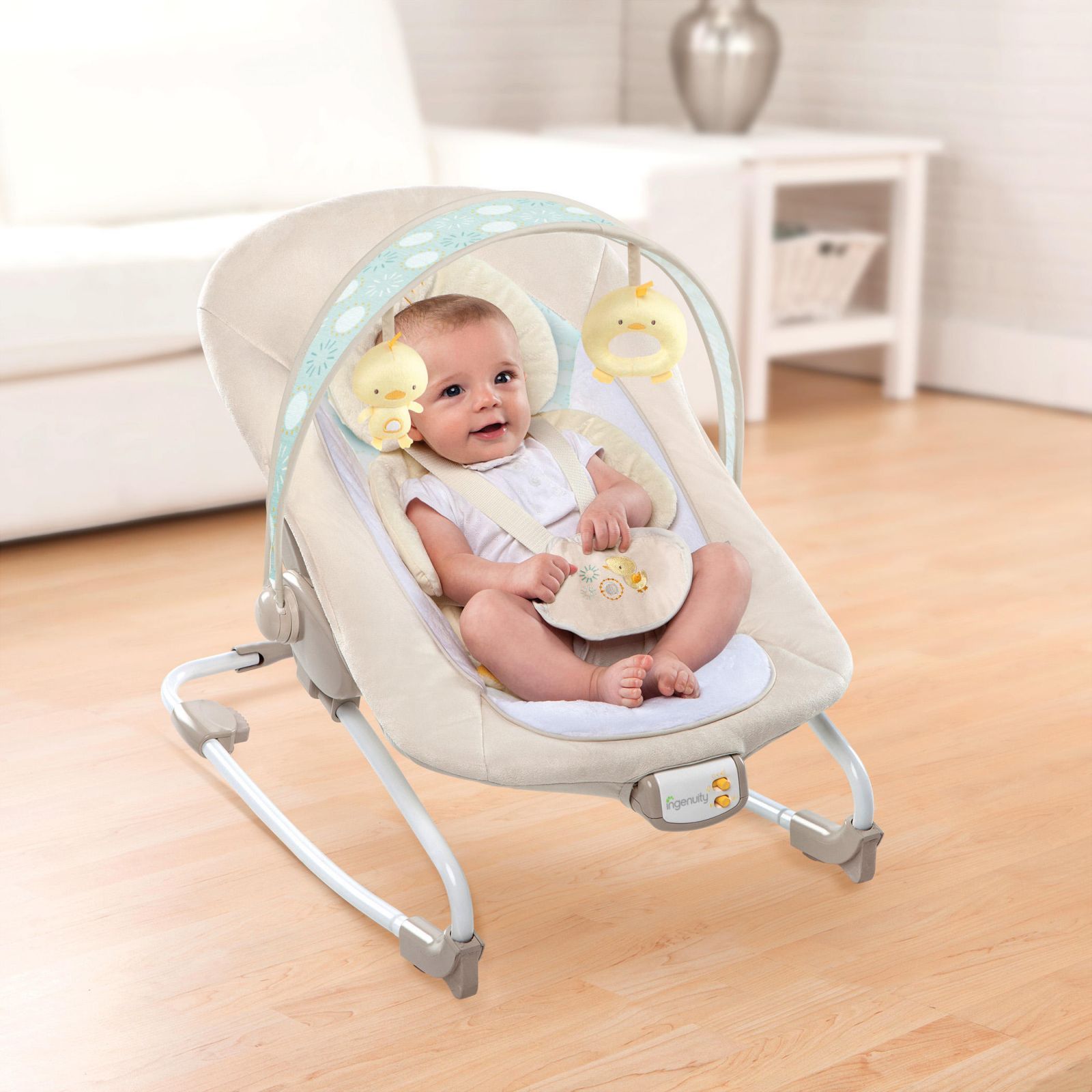 Bright Starts Houpátko vibrující s melodií Cuddles&Quacks 0m+, do 18kg, 2019 - obrázek 2