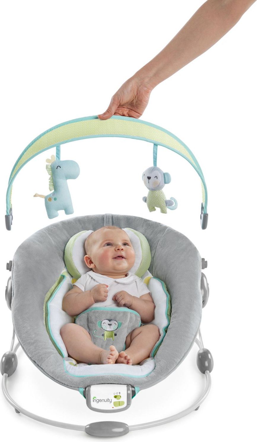Bright Starts Lehátko vibrující s melodií a s bílým šumem Savvy Safari 0m +, do 9kg, 2018 - obrázek 4