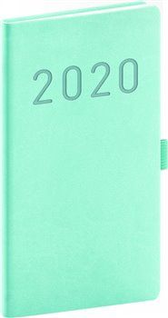 Kapesní diář Vivella Fun 2020, tyrkysový, 9 × 15,5 cm - obrázek 1