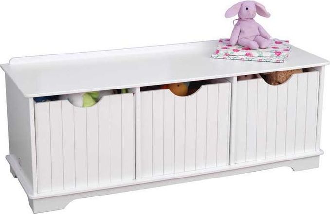 KidKraft Úložná lavice s boxy bílá - obrázek 1