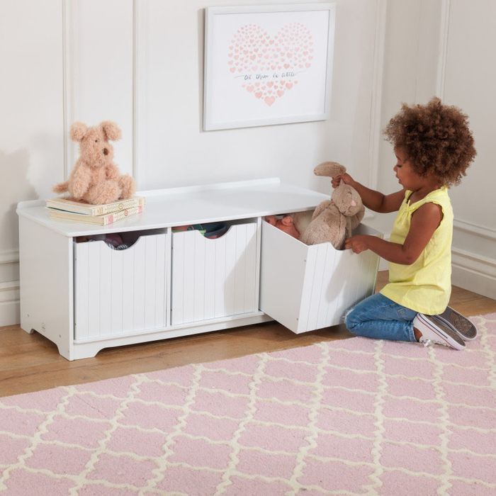 KidKraft Úložná lavice s boxy bílá - obrázek 5
