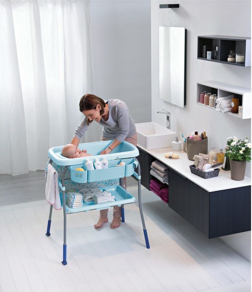 Chicco Stolek přebalovací s vaničkou Cuddle & Bubble - Dusty Green - obrázek 5