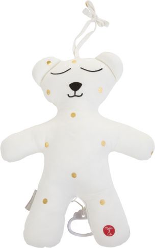 Childhome Medvídek s hudebním boxem Jersey Gold Dots - obrázek 1