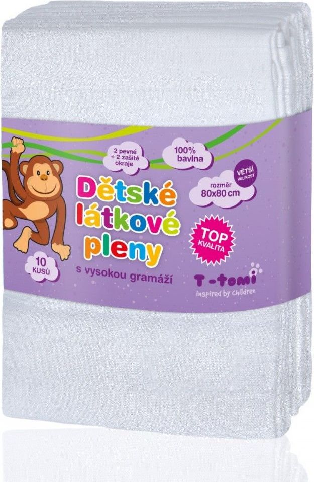 T-tomi TETRA pleny TOP KVALITA, bílá, 80x80, 10ks - obrázek 1