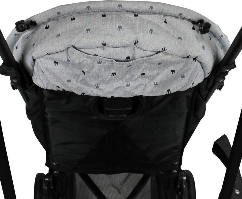 Dooky footmuff vel. L LIGHT GREY CROWNS DeLuxe - obrázek 2