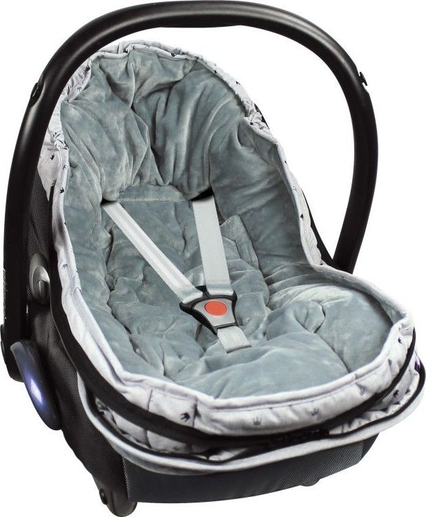 Dooky footmuff vel. S LIGHT GREY CROWNS DeLuxe - obrázek 4