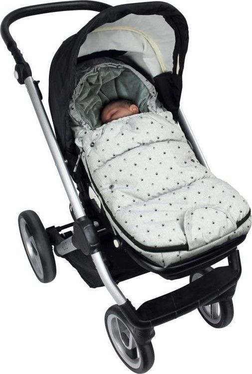 Dooky footmuff vel. S LIGHT GREY CROWNS DeLuxe - obrázek 5