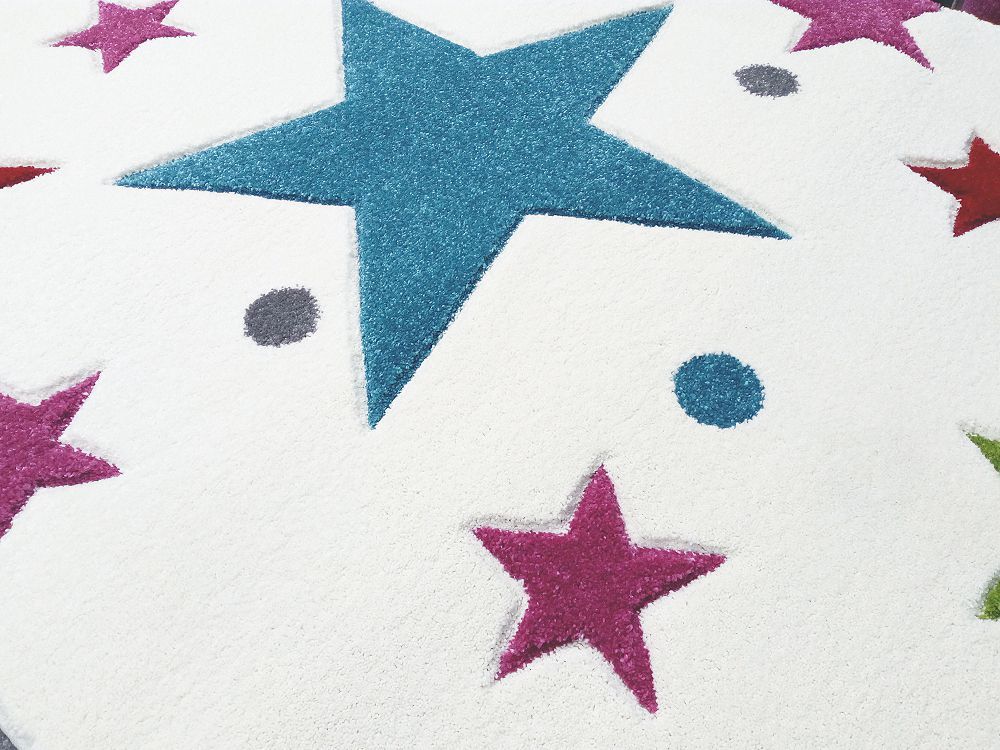 LIVONE Dětský koberec STARS krémová/multicolor 120x180cm - obrázek 2