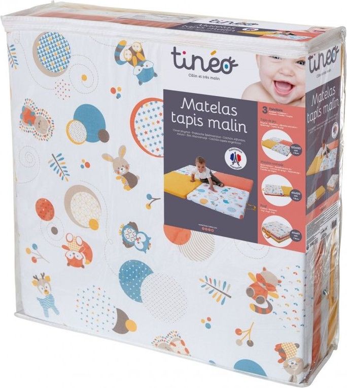 Tineo  Cestovní matrace a podložka 3v1 žluto/oranžová - obrázek 4