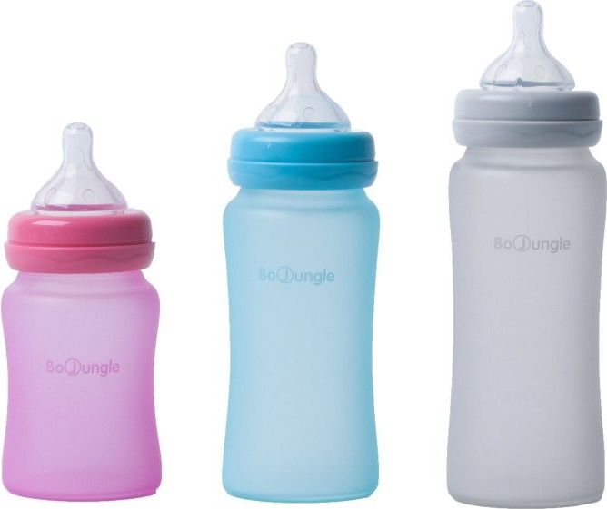 Bo Jungle skleněná láhev s úchyty B-Thermo 150ml Pink - obrázek 4