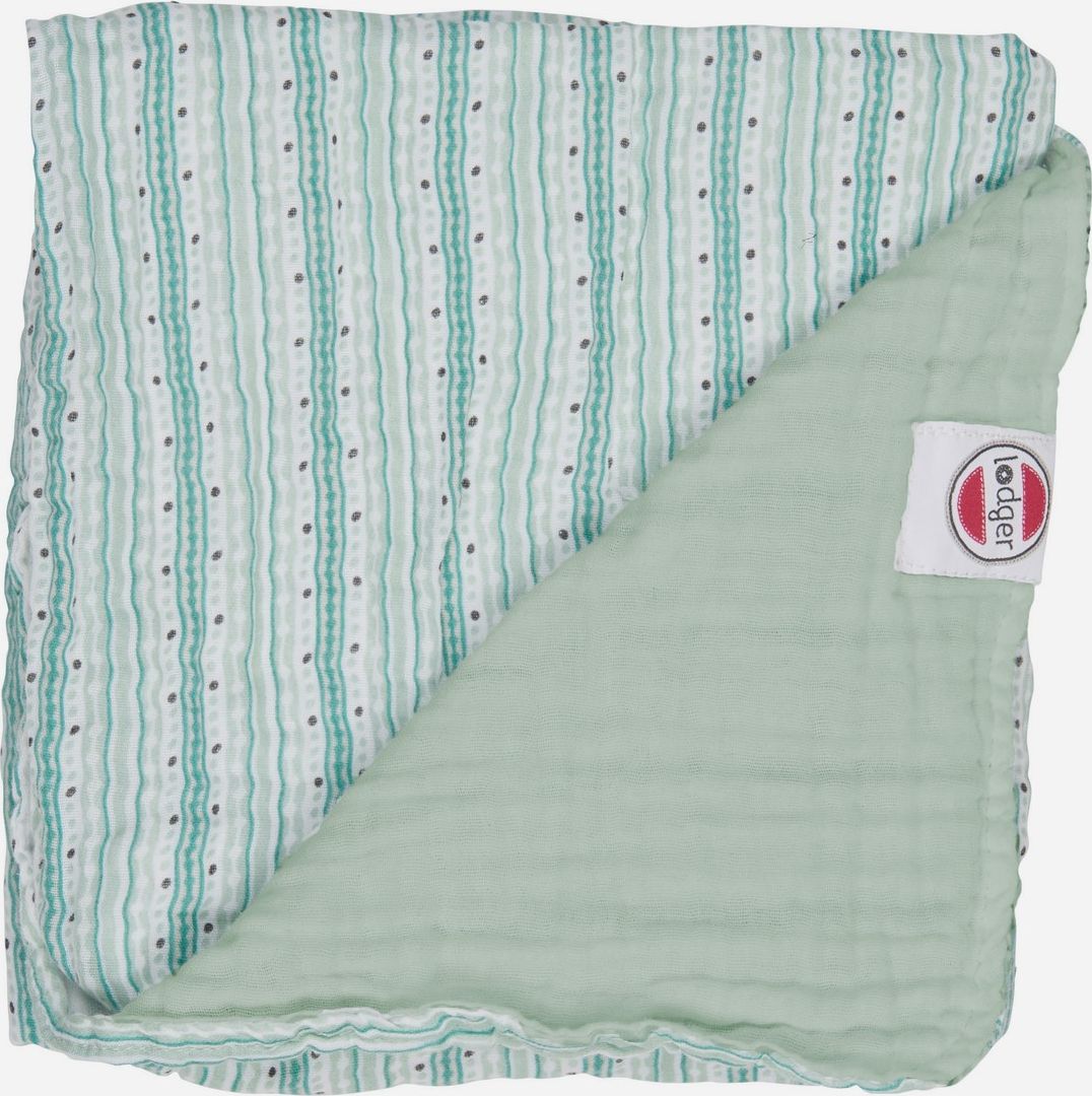 Deka LODGER Dreamer Muslin Stripe Xandu Silt Green 120 x 120 cm - obrázek 2