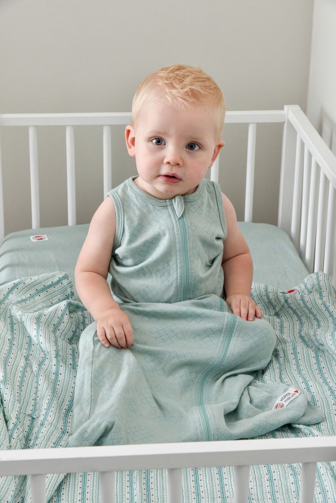 Deka LODGER Dreamer Muslin Stripe Xandu Silt Green 120 x 120 cm - obrázek 4